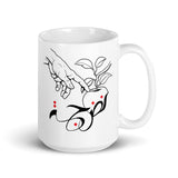 Nudge Logo White mug